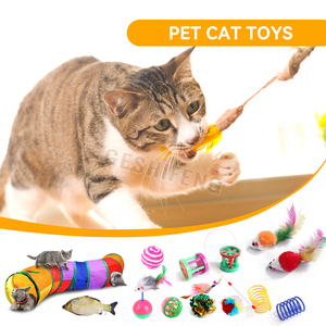 Juguetes <span class=keywords><strong>para</strong></span> <span class=keywords><strong>gatos</strong></span> surtidos, 20 unidades, túnel <span class=keywords><strong>para</strong></span> <span class=keywords><strong>gatos</strong></span>, pluma <span class=keywords><strong>de</strong></span> pez, varita, ratón esponjoso, bolas y campanas, juguetes <span class=keywords><strong>para</strong></span> <span class=keywords><strong>gatos</strong></span> - Product Image 2