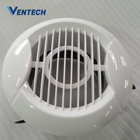 Diffuseur de plafond rond moderne en plastique VDV-A7 pour système de ventilation d'air de retour CVC