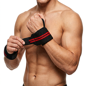 Adjustable Wrist Support Wraps <b>Black</b> Lime Green Stripes <b>Hook</b> Loop Closure for Weight Lifting Strength Training Unisex - Product Image 1