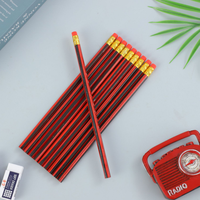 Crayons en bois HB PinGlory de haute qualité, écologiques, à corps rouge, mine noire, pour l'école, le bureau ou comme cadeau, vente en gros, UV/numérique