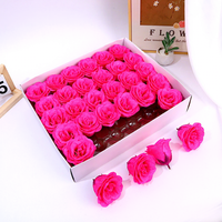 Rose artificielle réaliste en soie avec paillettes dorées, tête de fleur lumineuse, vente en gros, pour décoration de maison, mariage et fête