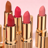 Lipstik Mineral Nude Logo Kustom Bebas Kekejaman Hewan Melembapkan Produk Makeup ODM Label Pribadi