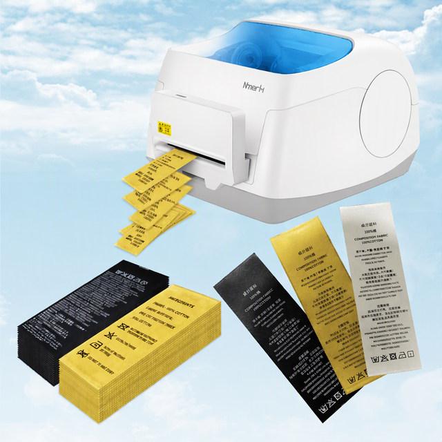 N-mark China Automatically Cutting Cloth Label Printer, Garment Shop Multi-pieces Digital Woven Label Machine