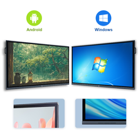 Tableau blanc interactif intelligent 65/75 pouces 4K LCD Android 15/16 avec écran tactile, caméra et suivi facial sans fil EDLA