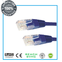 Kabel Tembaga Cat5e 3m dengan Pelindung Anti Kusut UTP/FTP/SFTP 24AWG CCA/CU Isolasi PE Solid Jaket PVC Kabel Patch RJ45-1m2m 5m 10m