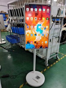 Televisor inteligente HD a todo color móvil de 32 pulgadas con ruedas, pantalla giratoria, pantalla portátil para Android, <span class=keywords><strong>LCD</strong></span> inteligente para publicidad en interiores - Product Image 3