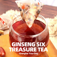 Ginseng Sechs-Schätze-Teebeutel Chinesischer Reiner Natürlicher Kräutertee-Mix Getrocknete Maca und Wolfsbeere Energie-Pyramiden-Teebeutel