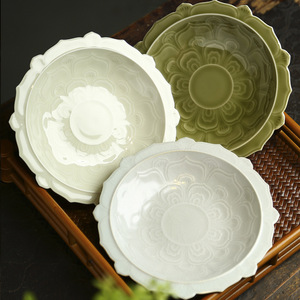 Beixitang Zezhi Pattern Ceramic Plate Irregular Shape Porcelain Fruit Platter Luxury Retro Tea <b>Snack</b> <b>Tray</b> Party Use - Product Image 4