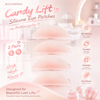 BLACKWINGS Rainbow Design L Curl Lash Lift Pads 2 Pasang 2 Ukuran Silikon Dapat Digunakan Kembali Portabel Dapat Dicuci Alat Kecantikan Pengangkat Bulu Mata