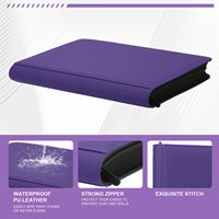 Classeur de cartes à collectionner personnalisé 360 emplacements 9 pochettes en cuir PU avec fermeture éclair pour cartes de sport et de jeu sous protège-cartes et toploaders
