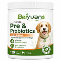 Friandises à mâcher prébiotiques et probiotiques pour chiens pour la santé digestive, l'équilibre intestinal et le soutien digestif quotidien