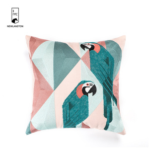 Gối Thêu Hình Vẹt Động Vật Vỏ Gối Ném Màu Chắp Vá Trang Trí Nhà Cửa - Product Image 6