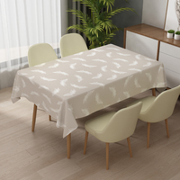 Nappe rectangulaire en PVC blanc à motif dentelle, réutilisable, facile à nettoyer, pour table à manger familiale