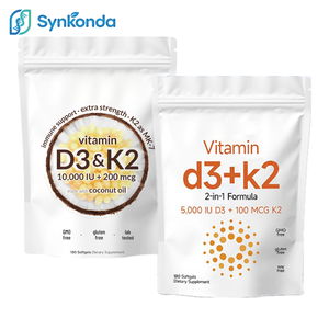 Cápsulas Blandas <span class=keywords><strong>de</strong></span> Vitamina D3 K2 con <span class=keywords><strong>Aceite</strong></span> <span class=keywords><strong>de</strong></span> <span class=keywords><strong>Coco</strong></span>, Fáciles <span class=keywords><strong>de</strong></span> Tragar, Suplemento <span class=keywords><strong>de</strong></span> Vitaminas D y MK7, Favorece la Absorción <span class=keywords><strong>de</strong></span> Calcio y la Salud Ósea, 180 Unidades - Product Image 1