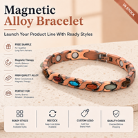 Bijoux magnétiques, bijoux de thérapie magnétique, bracelet à maillons carrés avec pierres naturelles mélangées, vente en gros, bijoux personnalisés