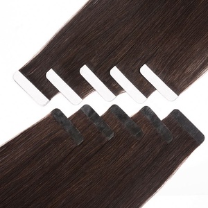 Extensions de cheveux en ruban adhésif en cheveux humains vierges russes de qualité Remy, cuticules intactes, trame invisible, Yaki, extensions de cheveux en ruban adhésif - Product Image 1