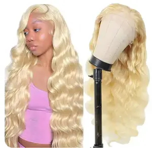 Wholesale High Quality Virgin Cuticle Aligned Hair Brazilian Human Hair Wig Swiss Hd Lace Wig Body Wave 613 Blonde Wig