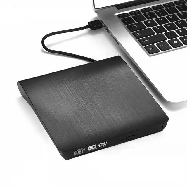 Slim External Optical Drive USB 3.0 DVD ROM Player CD-RW Burner Writer Plug and Play for Macbook Laptop Desktop PC