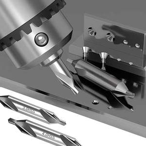 Juego de brocas de centrado tipo DIN333A 2026, juego de herramientas de torno y fresadora HSS para taladrar y biselar en metalurgia - Product Image 3