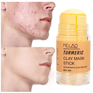 Máscara facial de cuidados com a pele, máscara anti-manchas, hidratante profundo para a pele e creme relaxante, máscara de argila turmerica
