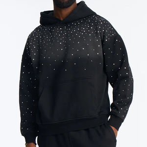 Proveedor de Ropa OEM, Chándal Personalizado para Hombre, con Capucha, Estilo Urbano, 100% Algodón, Peso Medio, Ecológico, con Pedrería - Product Image 6