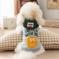 Manteau de sport pour chien en coton vert avec expression amusante, taille XS, design à deux pattes, durable, toutes saisons, vêtements pour animaux de compagnie