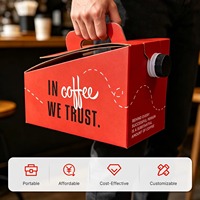 Conteneur de boisson isotherme personnalisé résistant à la chaleur de 5 L pour café à emporter, idéal pour les services de livraison, de plats à emporter et de traiteur