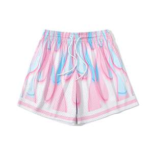 กางเกงขาสั้นกีฬา ลายพิมพ์เปลวไฟ ผ้าแคนวาส กางเกงคาร์โก้สำหรับออกกำลังกาย วิ่ง เล่นบาสเก็ตบอล กางเกงลำลองสำหรับออกกำลังกาย ทรงหลวม แห้งเร็ว สำหรับผู้ชาย - Product Image 6