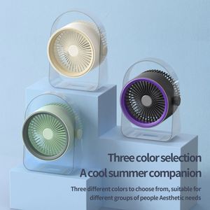 Ventilateur portable USB-C avec lampe LED, réglage multi-angles, mini-ventilateur électroplaqué haut de gamme pour voiture, camping-car et usage extérieur - Product Image 5