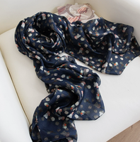 Écharpes et hijabs imprimés en soie pure 100% de qualité supérieure, tissu froissé, crêpe georgette, yoryu, légers et plissés