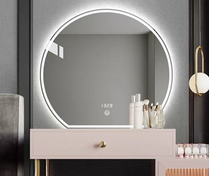 <span class=keywords><strong>Espejo</strong></span> de Baño Ovalado Iluminado <span class=keywords><strong>con</strong></span> Luces LED, <span class=keywords><strong>Espejo</strong></span> de Vanidad Semicircular Montado en la Pared <span class=keywords><strong>para</strong></span> Decoración de Dormitorio y Sala de Estar - Product Image 3