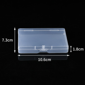 Transparent Rectangular <b>Plastic</b> <b>Storage</b> Box 10.6x7.3x1.8cm For Business Cards Bank Cards Desktop Organizer - Product Image 1