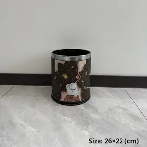 <span class=keywords><strong>Cubo</strong></span> de <span class=keywords><strong>Basura</strong></span> de Plástico Mini de Estilo Clásico y Lujoso, con Tapa Abierta, Forma de Barril, Decoración Creativa para el Hogar, <span class=keywords><strong>Cubo</strong></span> de Almacenamiento - Product Image 4