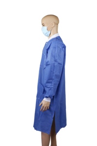 Camice da Laboratorio Blu SMS, Giacca per Visitatori, Camici Monouso in Maglia con Bottoni Frontali, per Dentisti e Medici, Taglie S/M/<span class=keywords><strong>L</strong></span>/<span class=keywords><strong>XL</strong></span> - Product Image 5