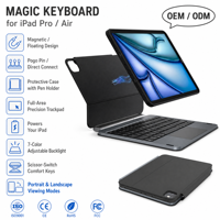 Clavier Magique Flottant Magnétique avec Pavé Tactile Multi-Touch et Connexion Directe Pogo Pin pour iPad Pro 11 et Air 11 Pouces M2
