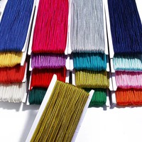 20 Yards Tressé Macrame Cordon Serpent Ventre 3mm Chinois Soutach Multicolore Nylon Corde Fil Fabrication de Bijoux Vêtement Chaussures DIY