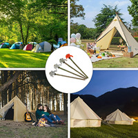 20 piquets de tente en acier galvanisé de qualité industrielle avec embout hexagonal, étui de transport, vis, piquet, accessoires de camping en plein air