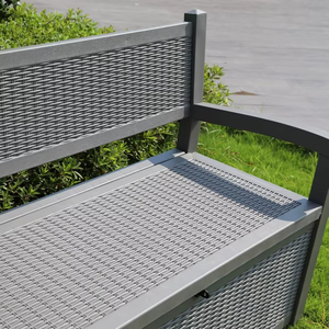 Banc de jardin extérieur moderne 2 <span class=keywords><strong>en</strong></span> 1 et chaises de rangement avec cadre <span class=keywords><strong>en</strong></span> résine plastique, imperméable et léger - Product Image 3