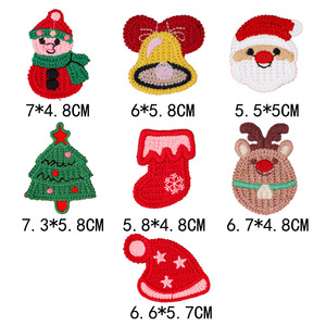 Parches Bordados Personalizados de Navidad Termoadhesivos Tejidos para Sombreros, Insignias de Árbol de Navidad y Muñeco de Nieve - Product Image 3