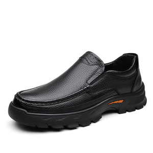 รองเท้าหนังลำลองผู้ชาย พื้นหนา สวมใส่สบาย สีน้ำตาล สำหรับวัยกลางคนและผู้สูงอายุ ใส่ในฤดูใบไม้ร่วง - Product Image 5