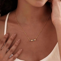 Collar Personalizado con Piedra de Nacimiento, Zirconia, Acero Inoxidable, Joyería con Piedras Multicolores, Minimalista, Ajustable para Mujer