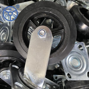 WBD 4 5 6 8 Zoll Ruedas de Goma Hochleistungs-Gusseisen kern Gummi-Lenk rolle 6 Zoll - Product Image 2