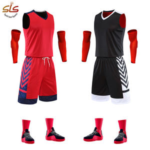 Setelan kaos basket profesional, atasan Jersey olahraga basket dapat bernafas reversibel celana pendek dan peralatan latihan atas - Product Image 2