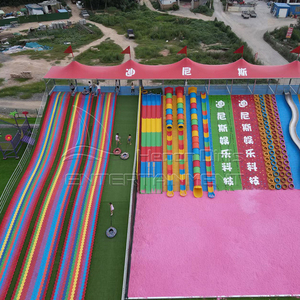 Toboggan arc-en-ciel toboggan coloré Internet célèbre paysage extérieur patinage à roulettes équipement d'amusement non alimenté à vendre - Product Image 6