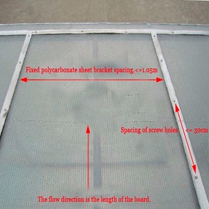 Feuille de toiture extérieure moderne en <span class=keywords><strong>polycarbonate</strong></span> de 10mm d'épaisseur pour hôtels et entrepôts Protection UV de 6m de large Garantie de 10 ans - Product Image 5