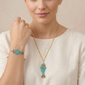 Bracelet artisanal en soie pure tressée avec perles Miyuki, motif queue de <span class=keywords><strong>poisson</strong></span> Koi, bracelets perlés tendance, collier queue de <span class=keywords><strong>poisson</strong></span> - Product Image 6