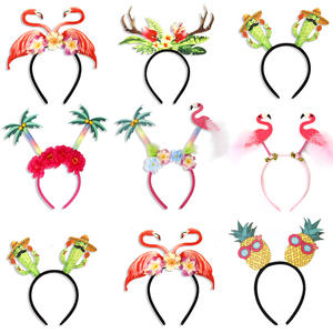Été Hawaii Plage Photographie Décoration Néon Bandeau Ananas Flamingo Mariage Graduation Party Funny Headband Décoration - Product Image 1