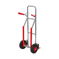 Carretilla de Mano Multiusos de Aluminio Ligera de 80 kg, Carretilla con Ruedas Neumáticas Antipinchazos para Almacén