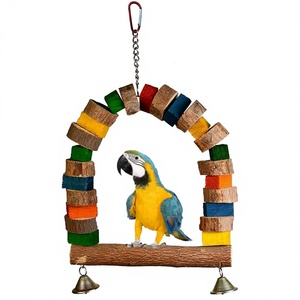 Juguete de Arco de Madera Colorido con Campanas para Perros, Ecológico, para Exteriores, Antiaburrimiento, Hecho en Vietnam - Product Image 1