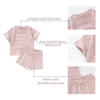 Ensemble de Vêtements pour Enfants et Bébés, Chemise et Short 100% Coton Biologique pour Filles, Fournisseur d'Usine en Gros